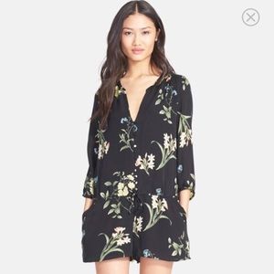 Joie Floral Romper in Black